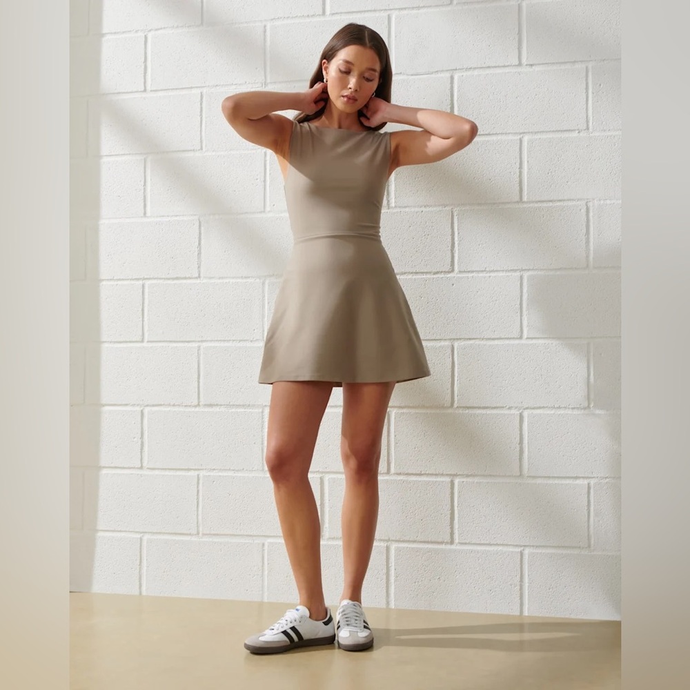A&F Sleeveless Tan Dress